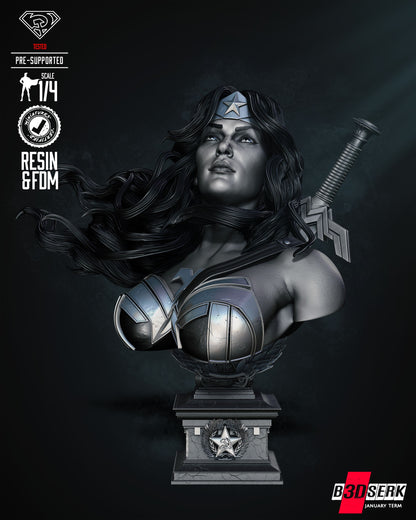Red Son Wonder Woman Portrait Bust