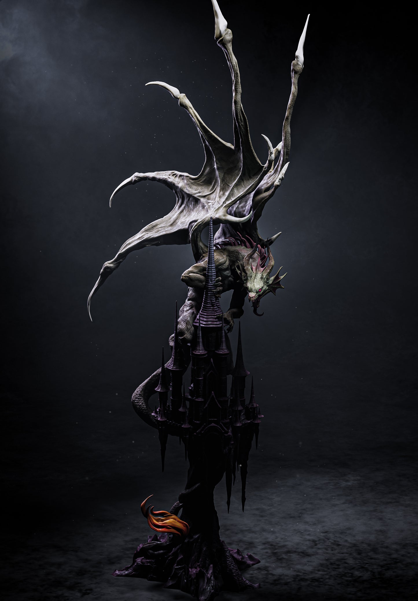 Mysterious Dragon Statue 3D-Printed Kit