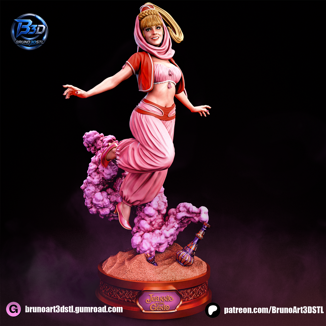 Jeannie Is A Genie Statue 3D-Printed Kit