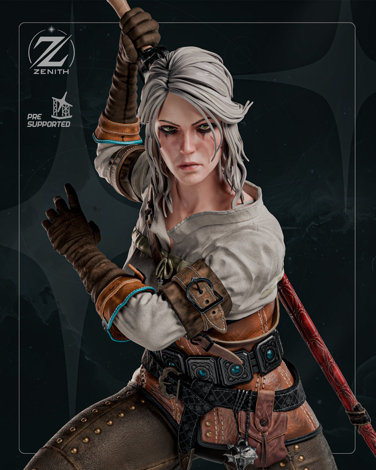 Ciri Statue 3D-Printed Kit