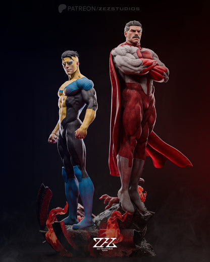 Invincible & Omni Man Statue 3D-Printed Kit