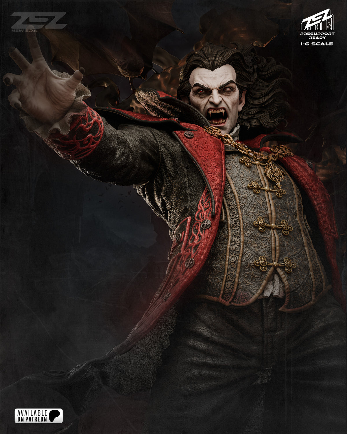 Dracula Statue 3D-Printed Kit