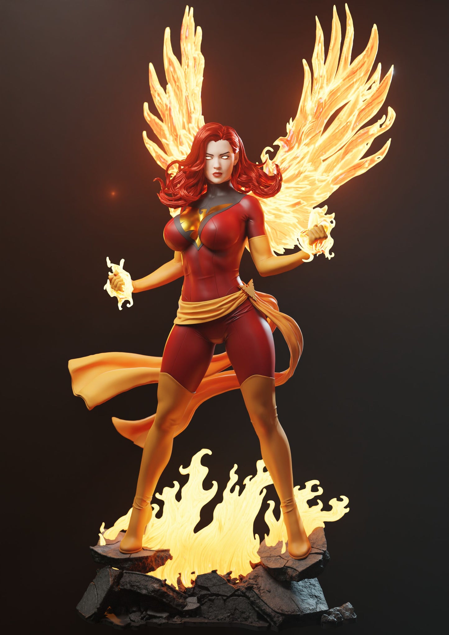 Dark Phoenix Statue 3D-Printed Kit