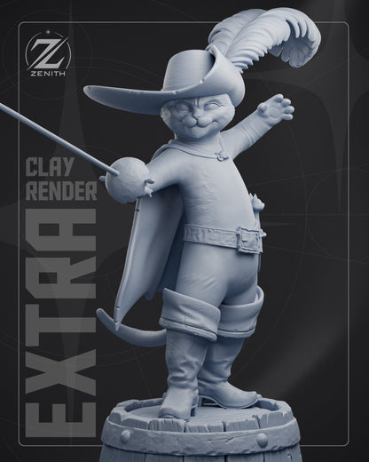 Puss In The Boots Statue 3D-Printed Kit