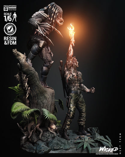 Predator And Dutch V2 Diorama