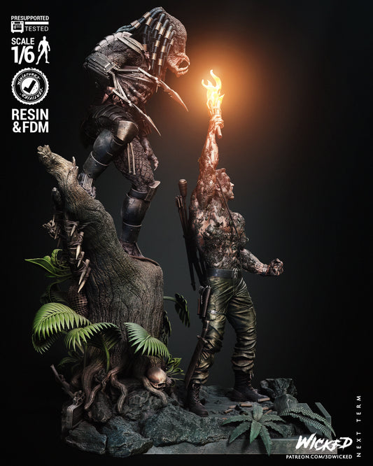 Predator And Dutch V2 Diorama
