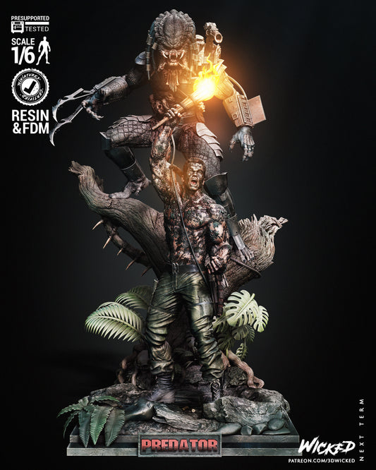 Predator And Dutch V2 Diorama