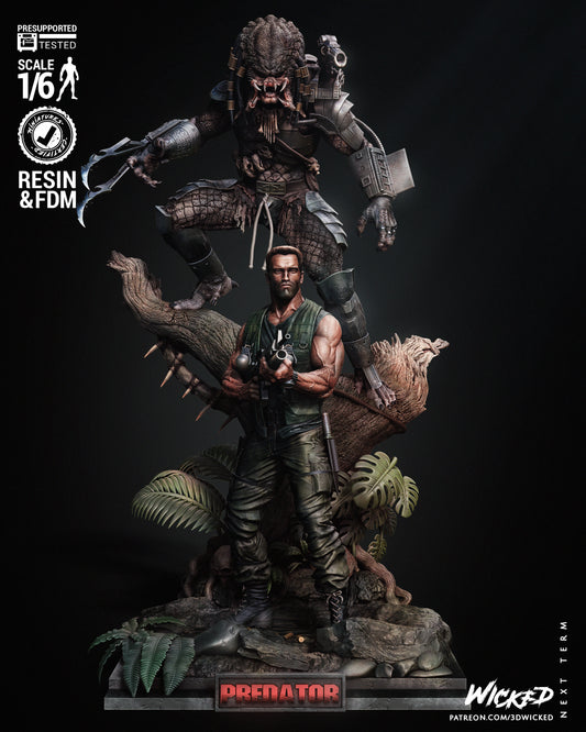 Predator And Dutch Diorama