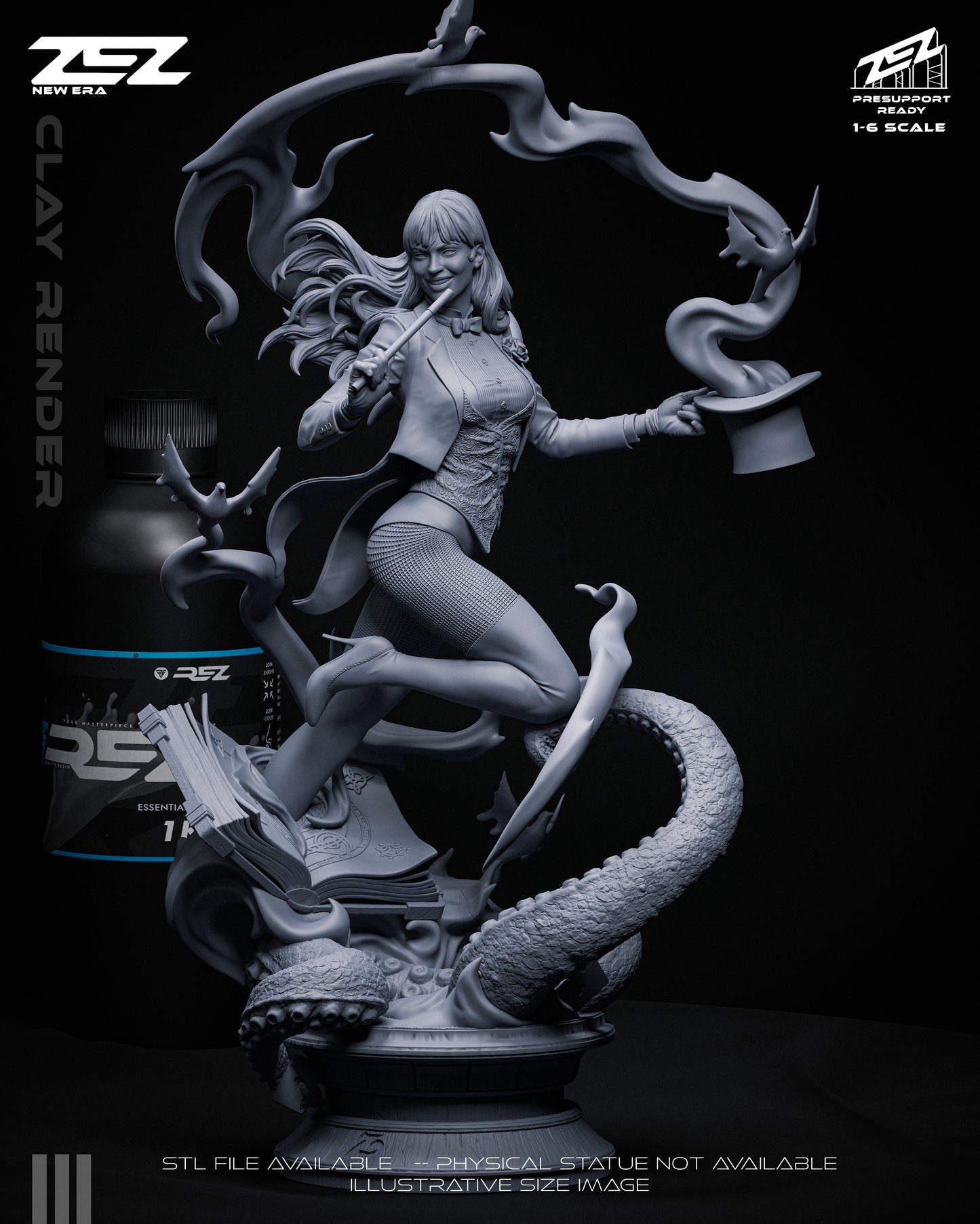 Zatanna Statue 3D-Printed Kit