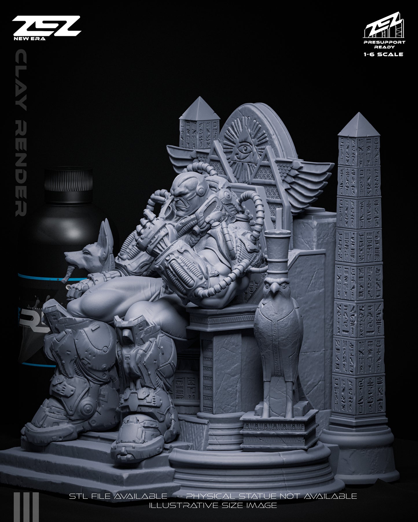 Apocalypse (Throne) Statue 3D-Printed Kit