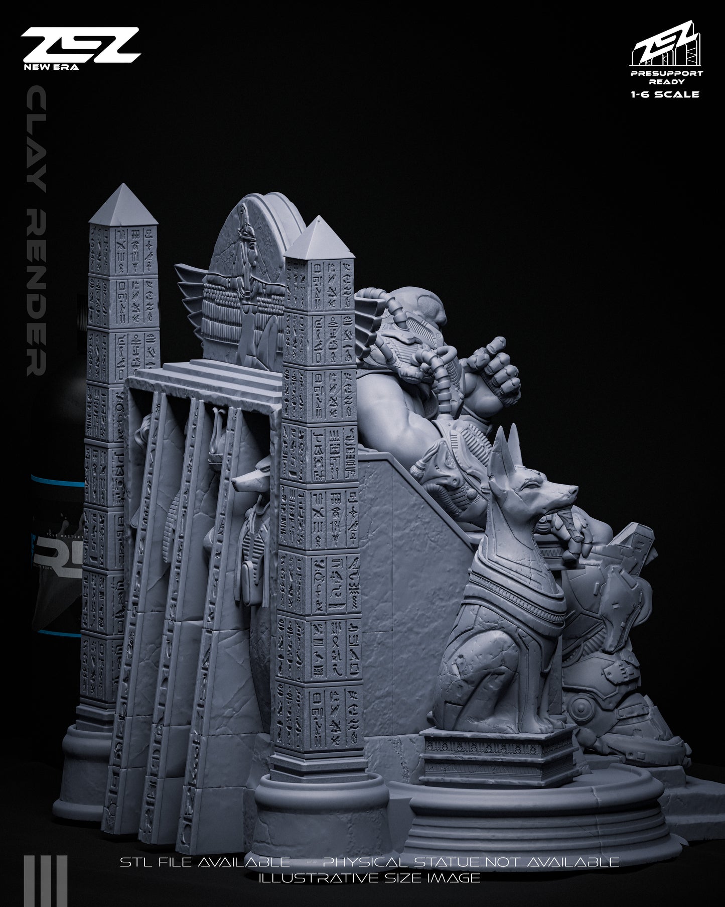 Apocalypse (Throne) Statue 3D-Printed Kit