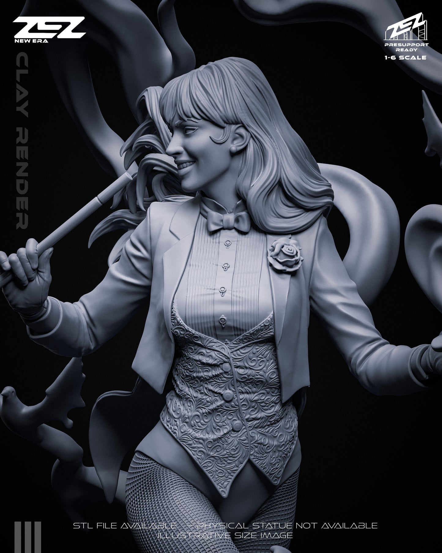 Zatanna Statue 3D-Printed Kit