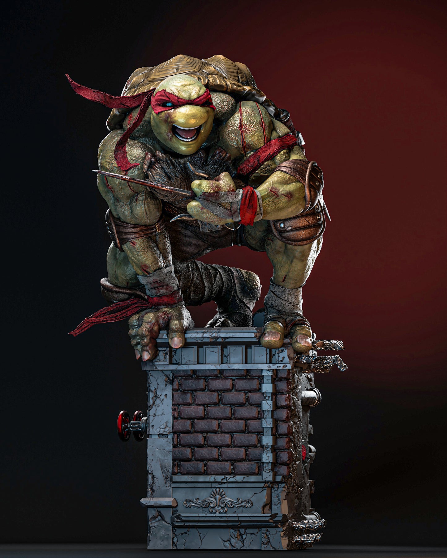 Raphael TMNT Statue 3D-Printed Kit