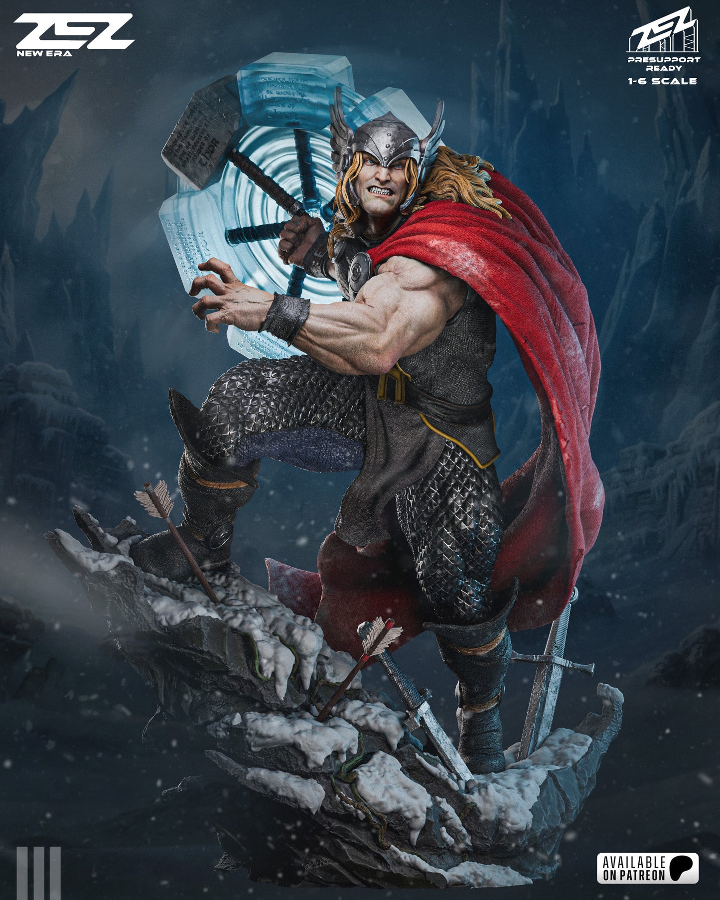 Thor Statue 3D-Printed Kit