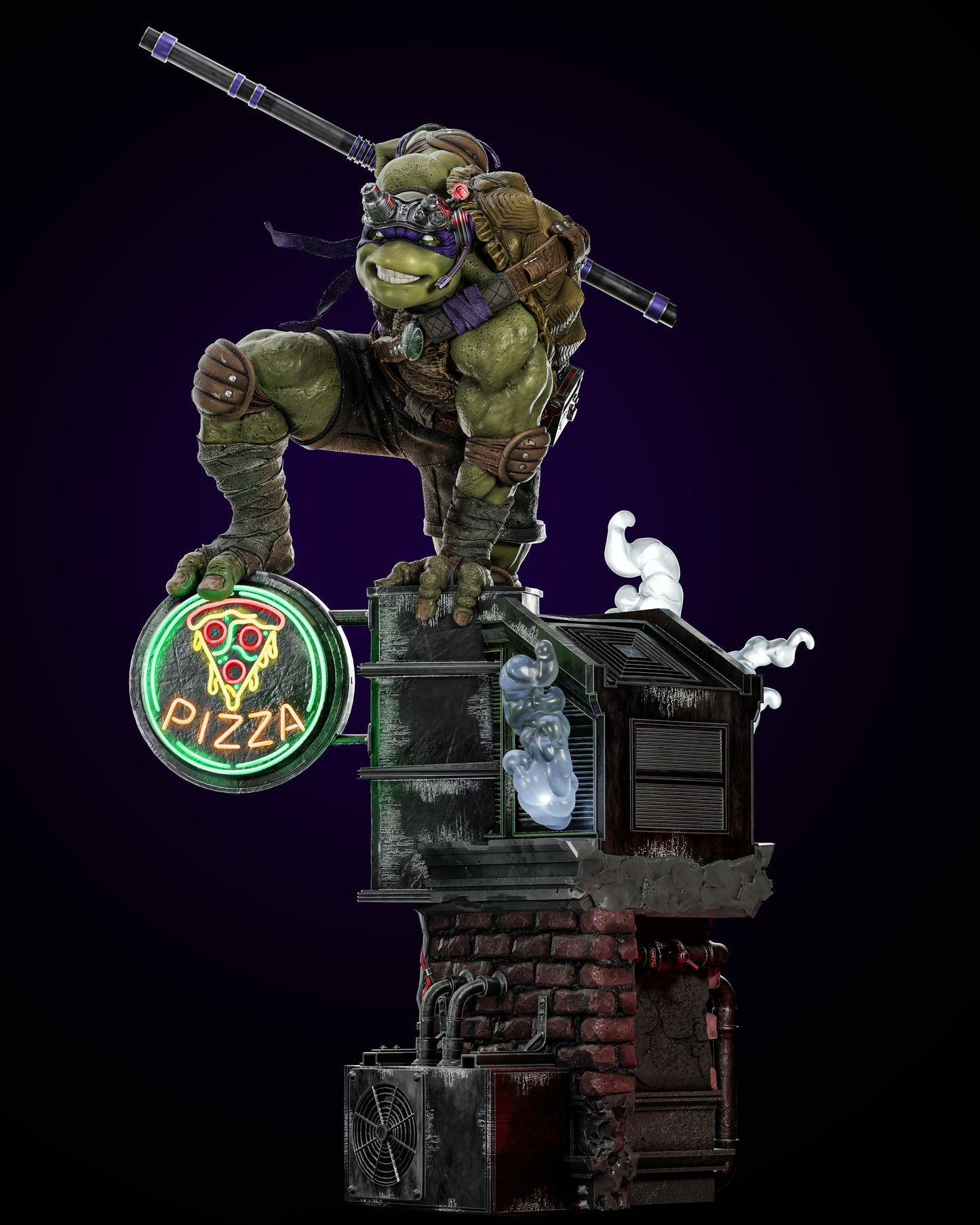 Donatello TMNT Statue 3D-Printed Kit