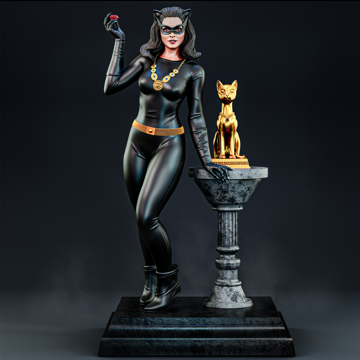 Catwoman (Julie Newmar)Statue 3D-Printed Kit
