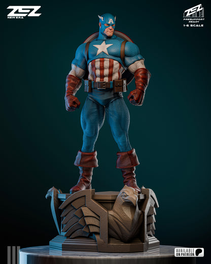 Captain America Museum Pose Statue 3D-Printed Kit
