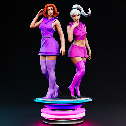 Jane And Judy Jetson Statue 3D-Printed Kit