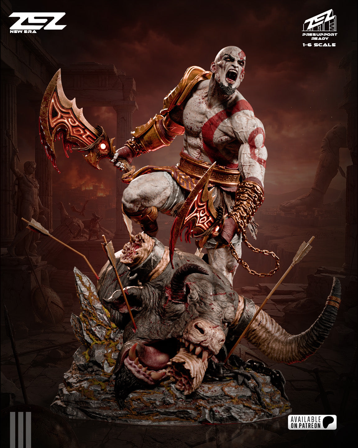 Kratos Statue 3D-Printed Kit