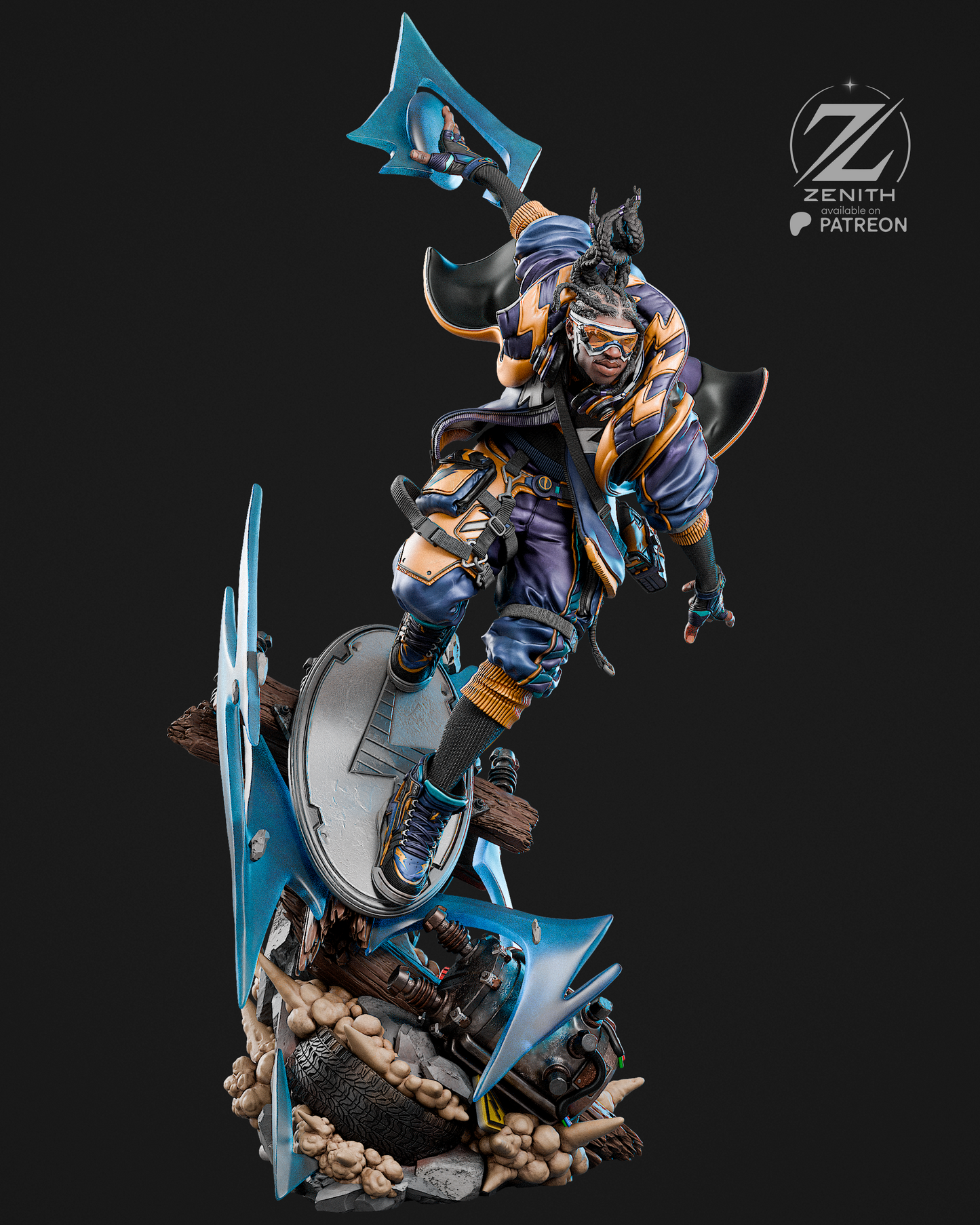 Static Shock Statue 3D-Printed Kit