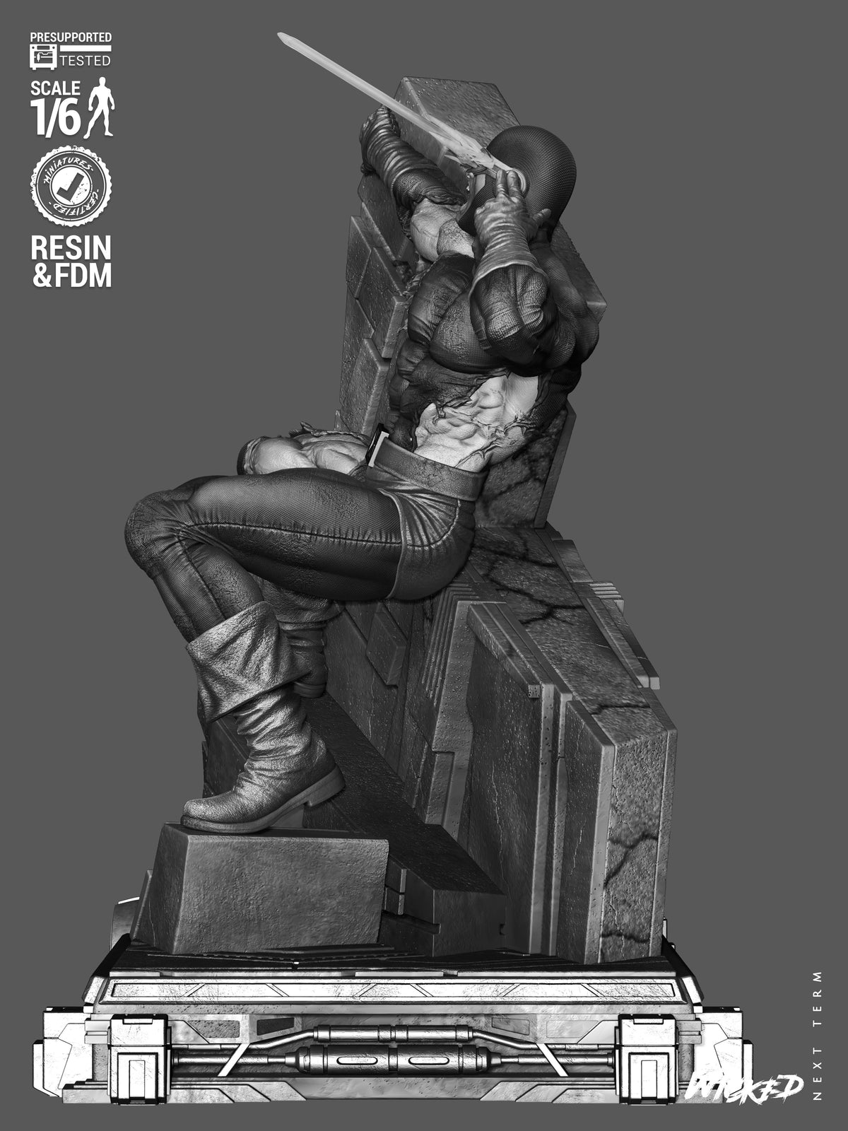 Cyclops Statue 3D-Printed Kit