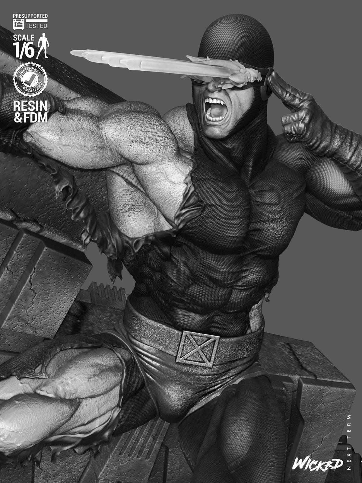 Cyclops Statue 3D-Printed Kit