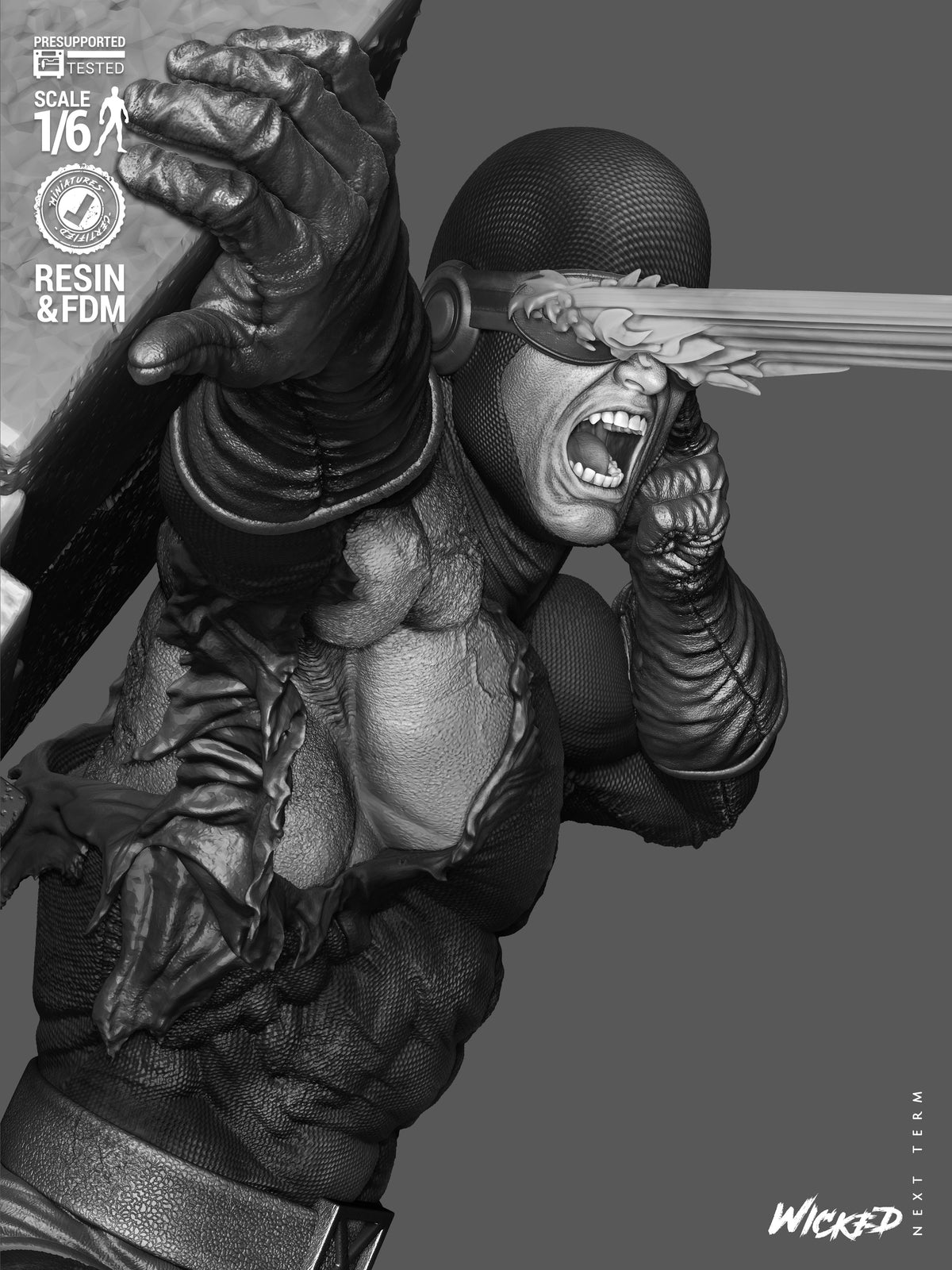 Cyclops Statue 3D-Printed Kit