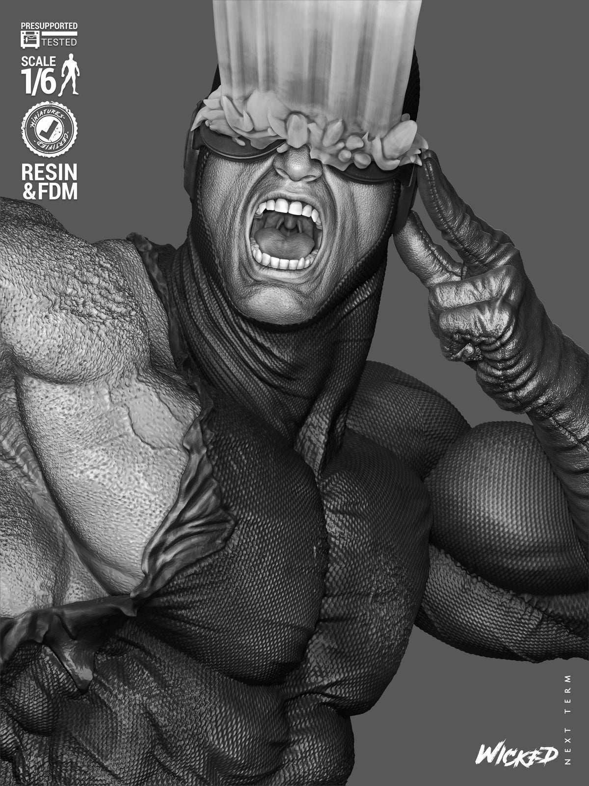 Cyclops Statue 3D-Printed Kit