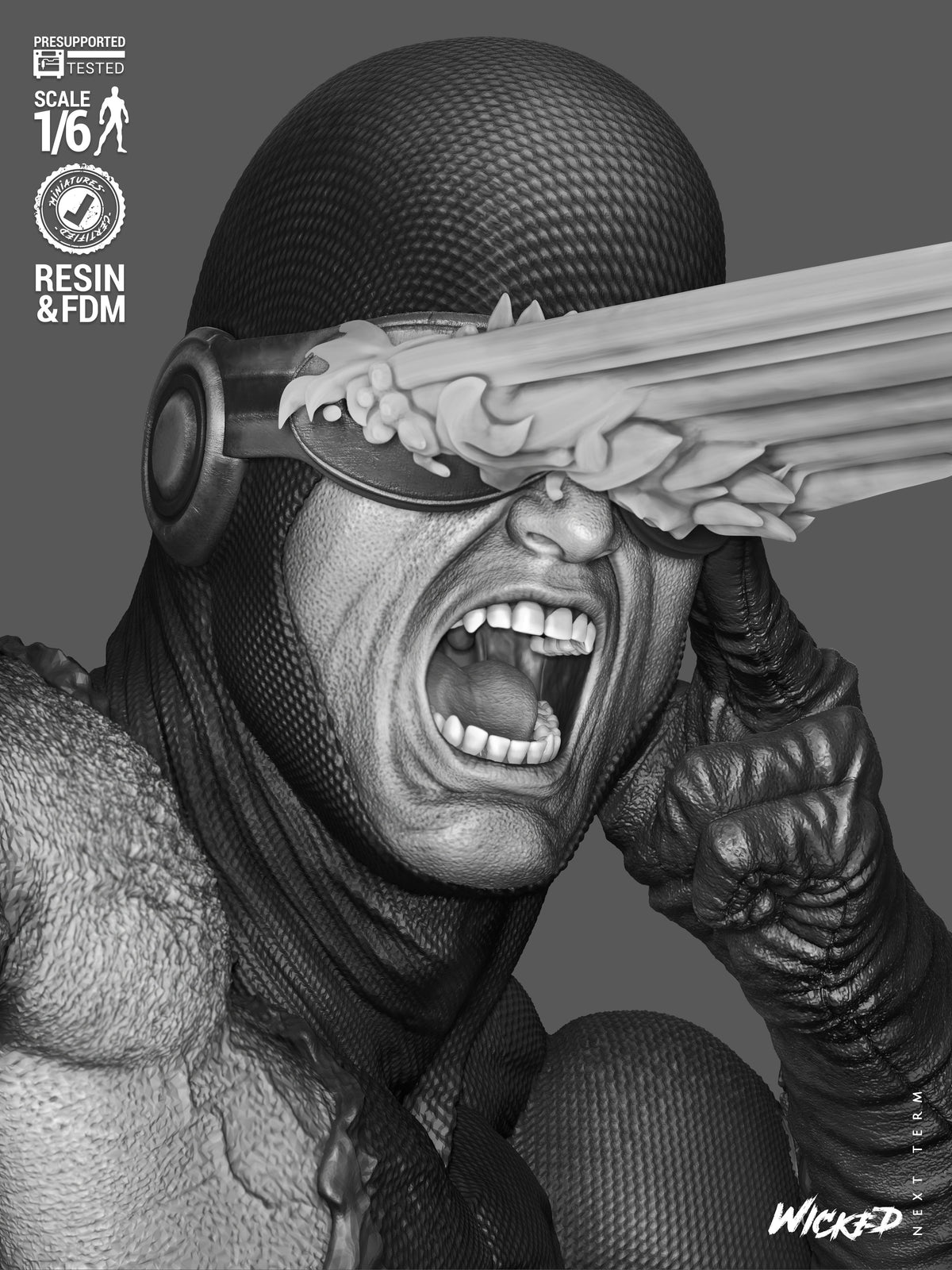 Cyclops Statue 3D-Printed Kit