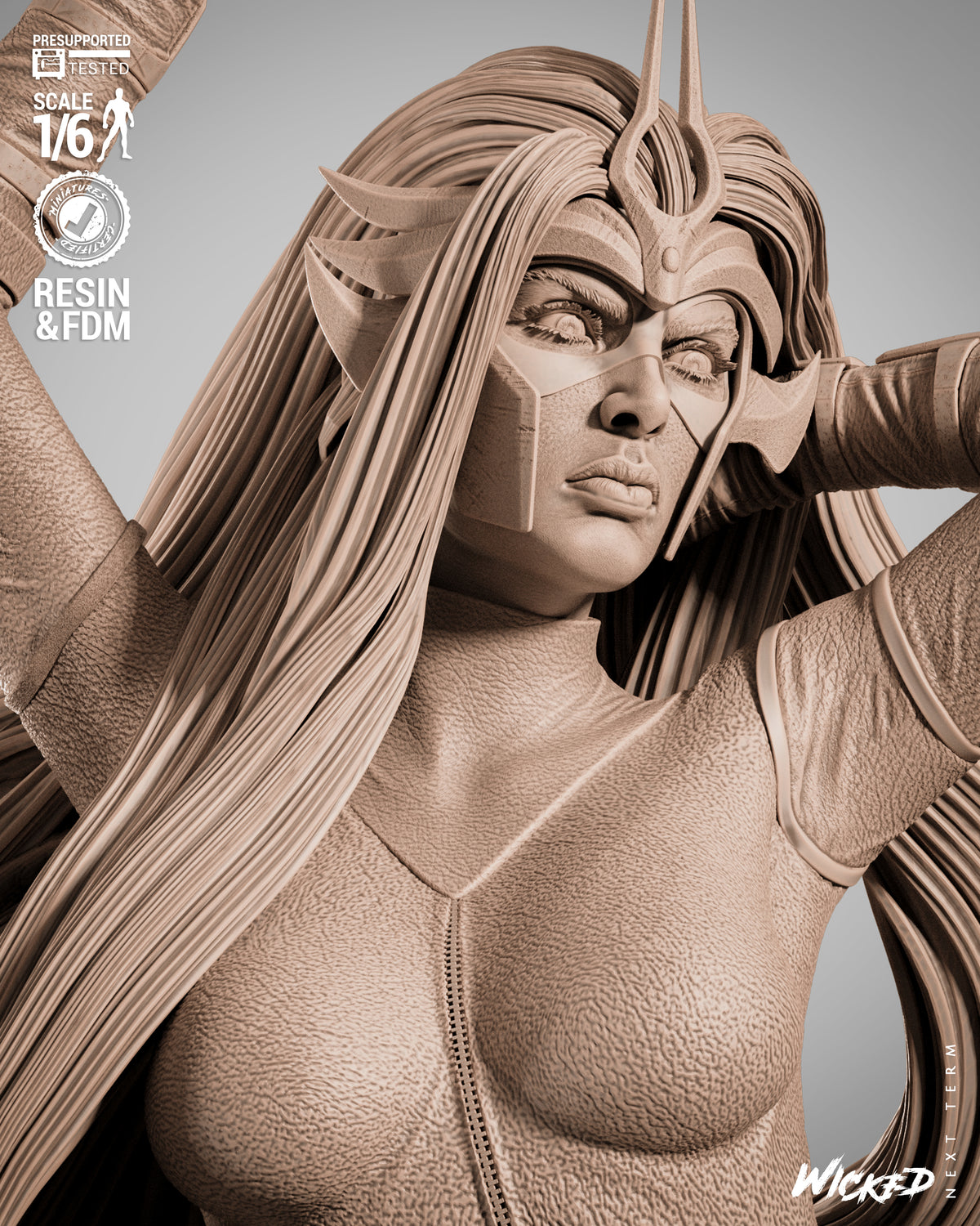 Medusa Statue 3D-Printed Kit