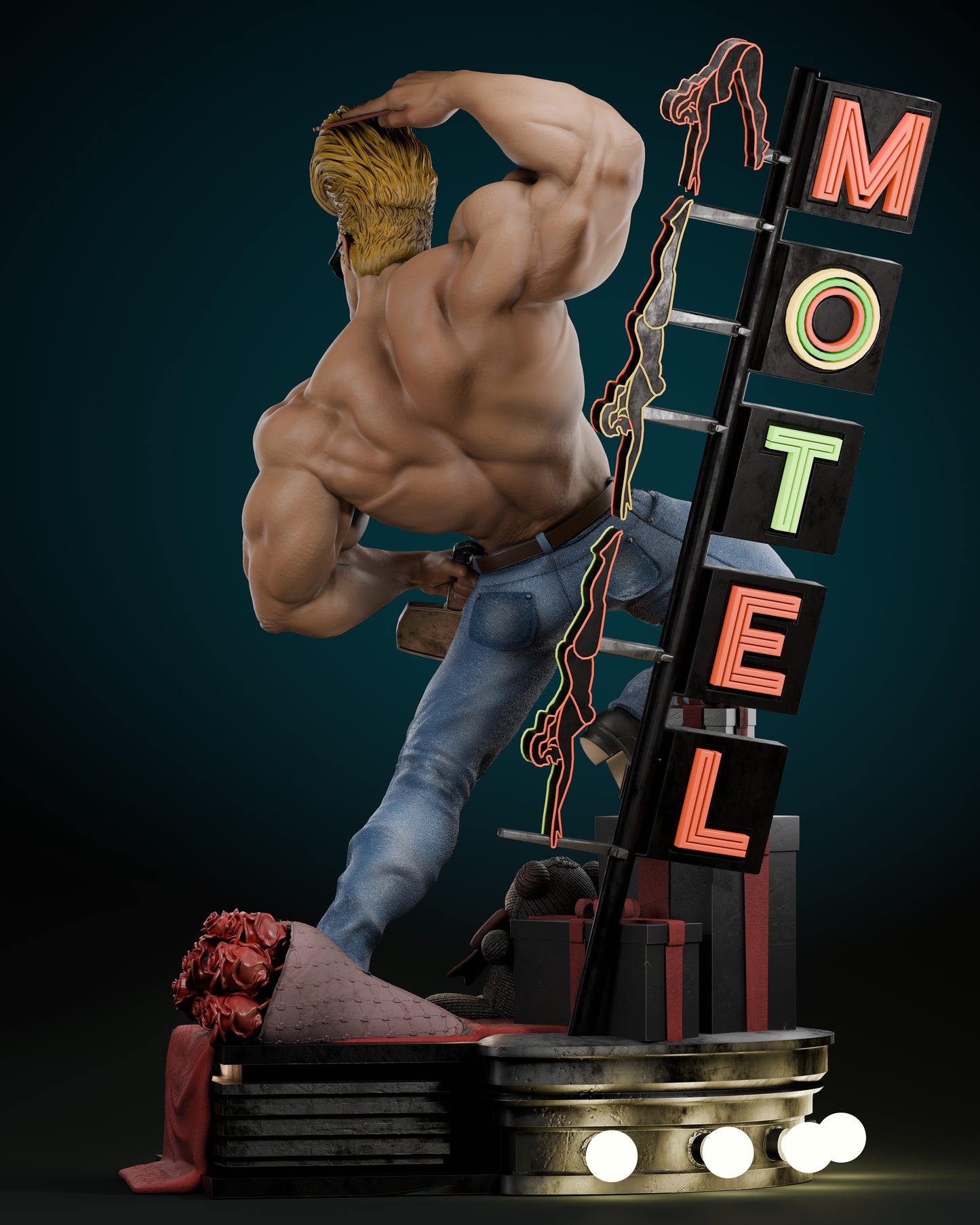 Johnny Bravo Statue