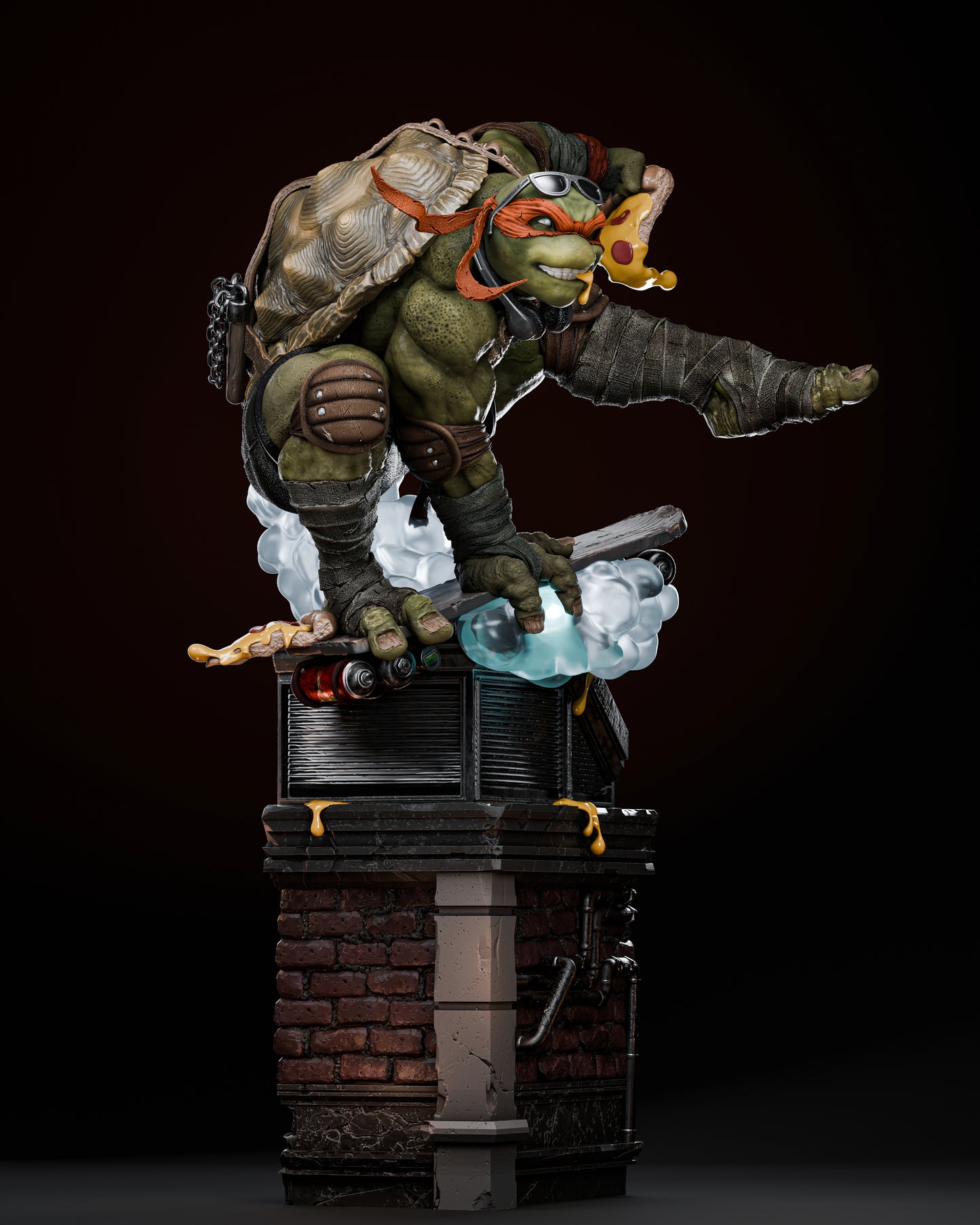 Michalangelo TMNT Statue 3D-Printed Kit