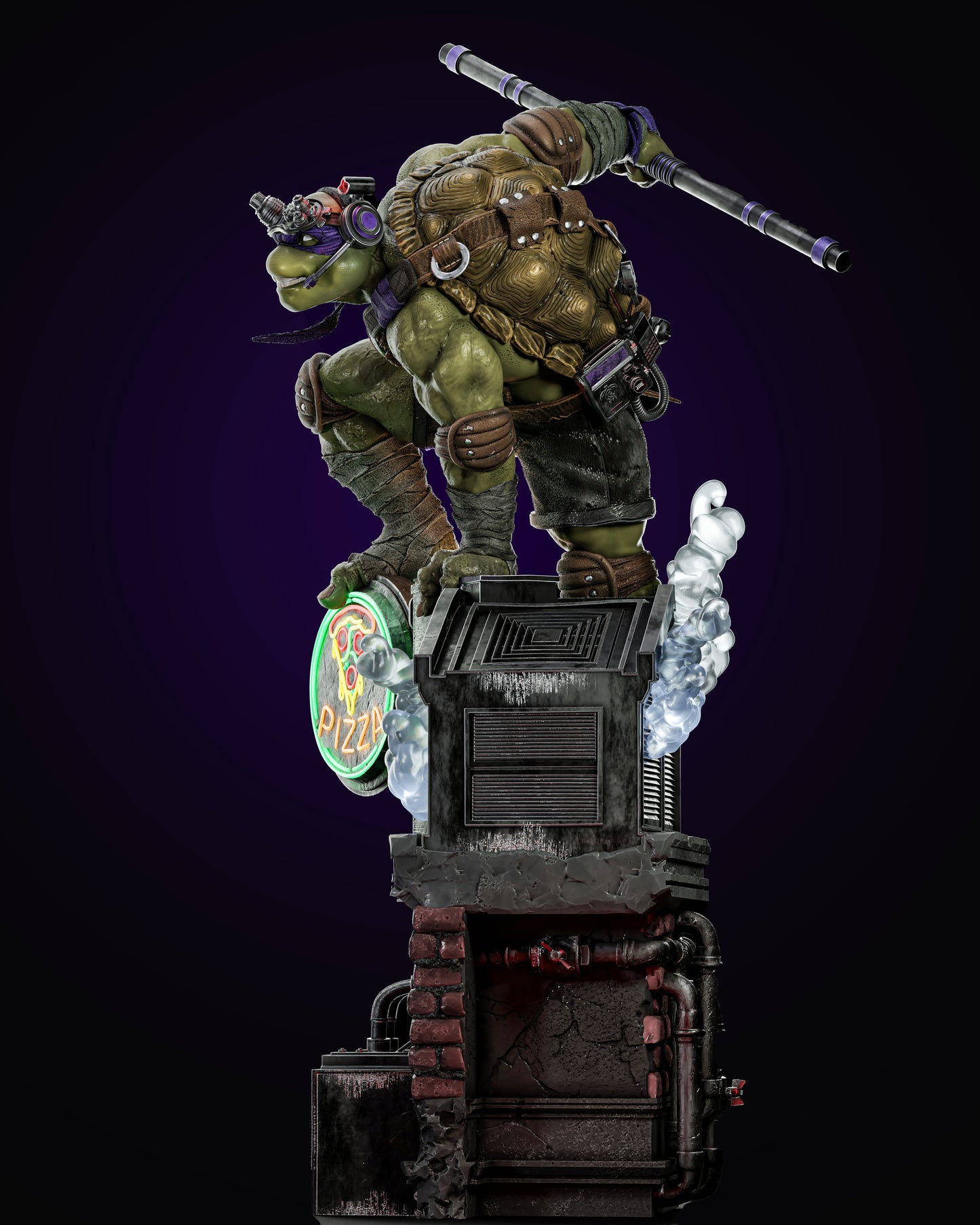 Donatello TMNT Statue 3D-Printed Kit