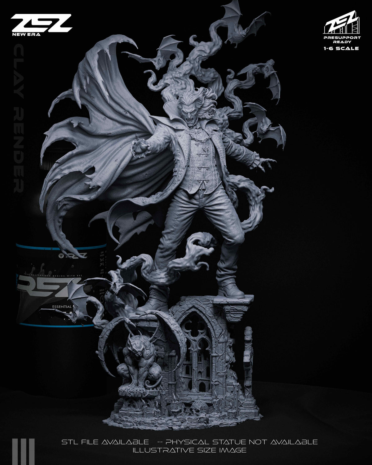 Dracula Statue 3D-Printed Kit