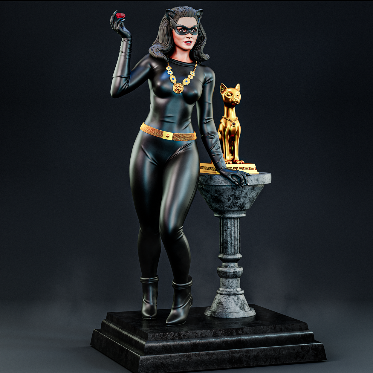Catwoman (Julie Newmar)Statue 3D-Printed Kit