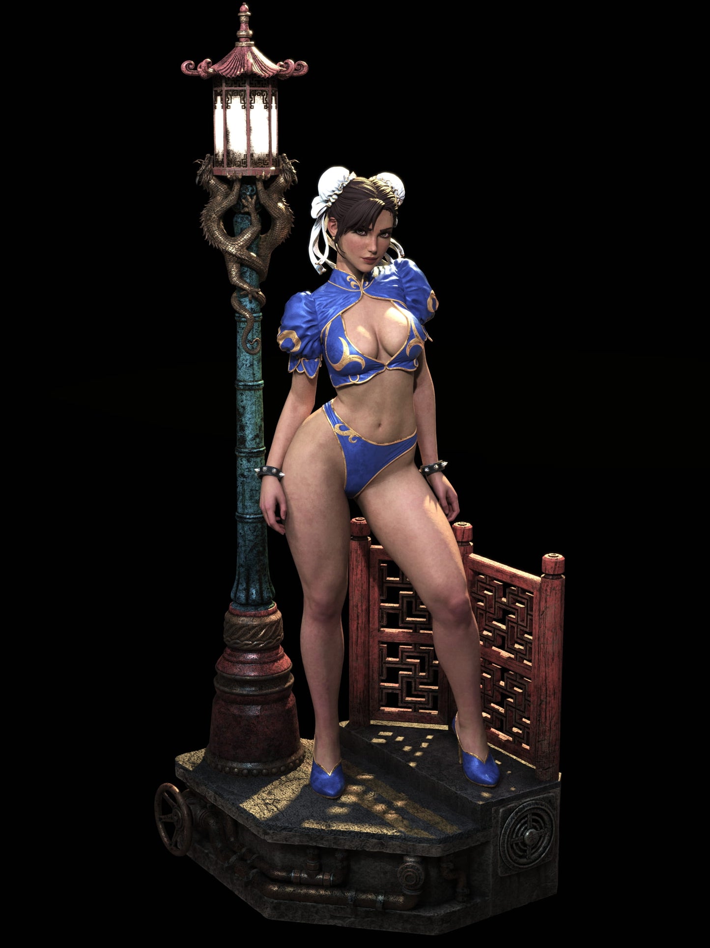 Chun-Li Statue 3D-Printed Kit
