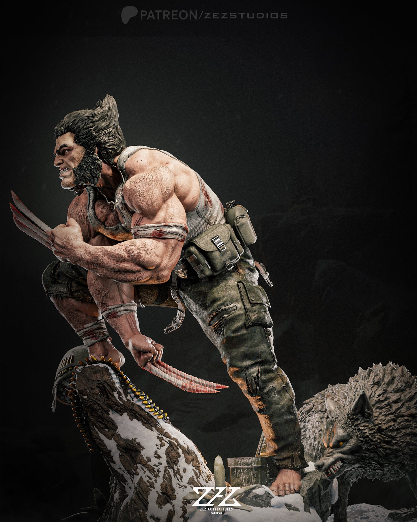 Wolverine Statue