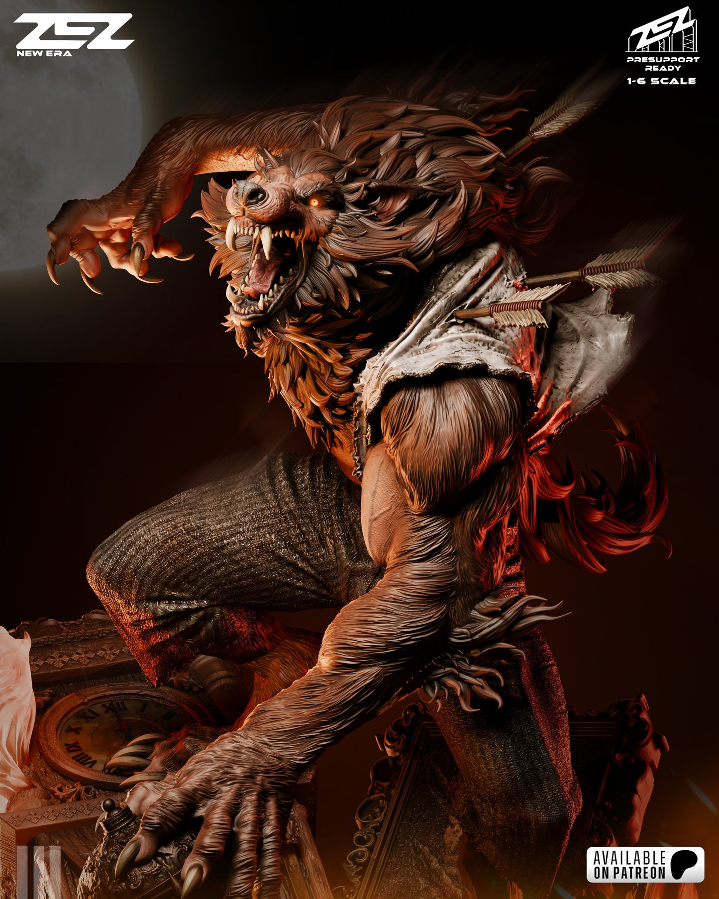Werewolf Statue