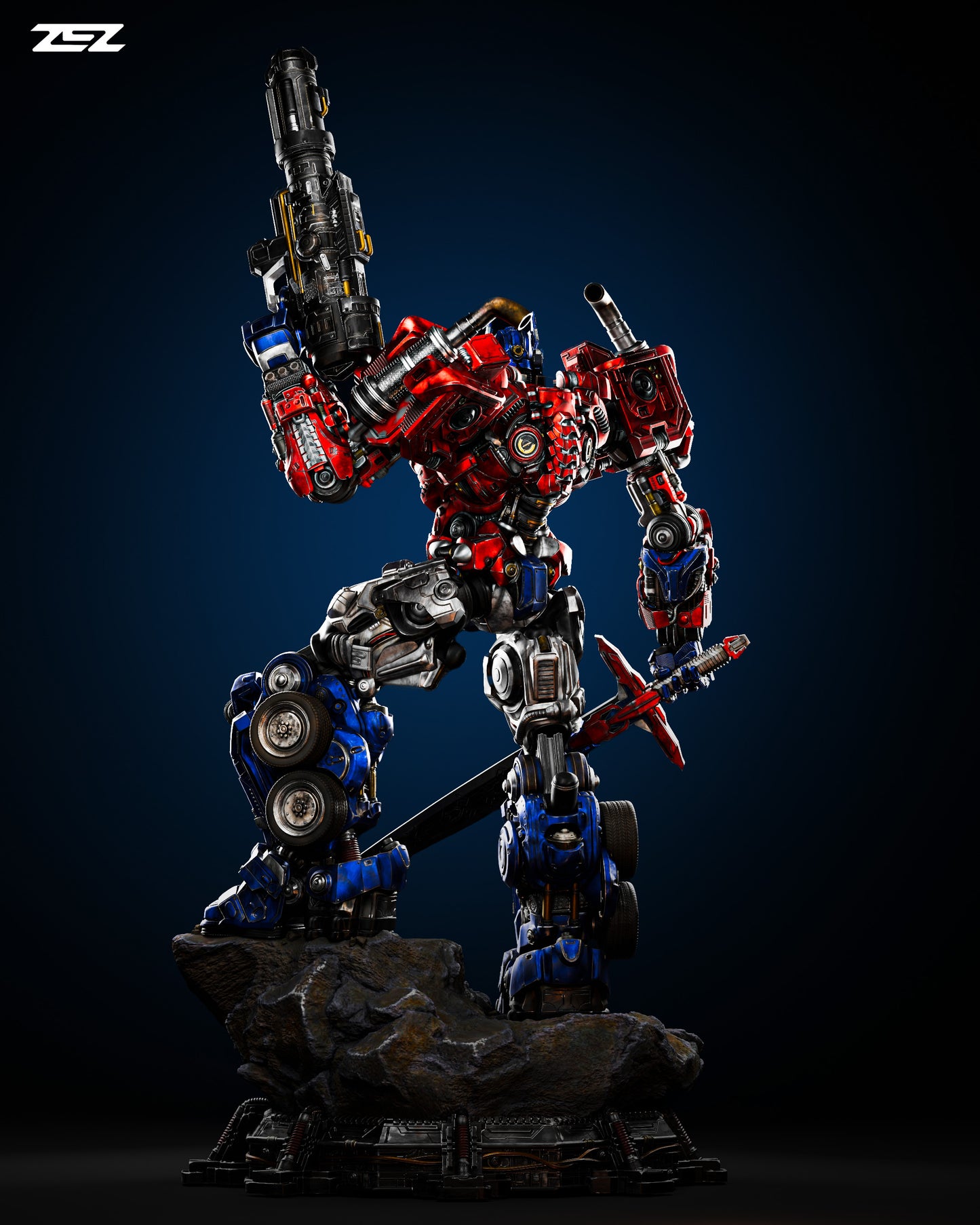 Optimus Prime Statue 3D-Printed Kit