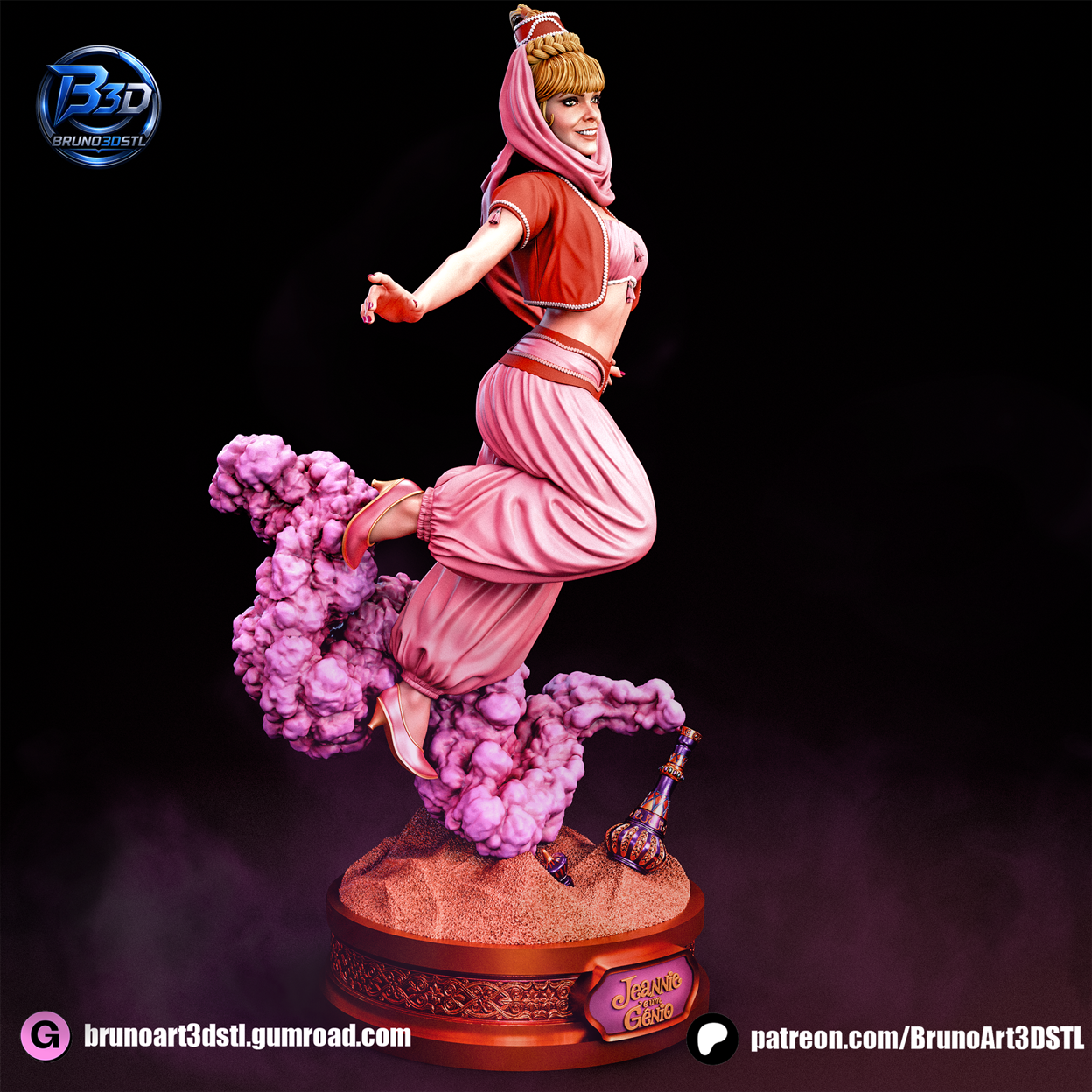 Jeannie Is A Genie Statue 3D-Printed Kit