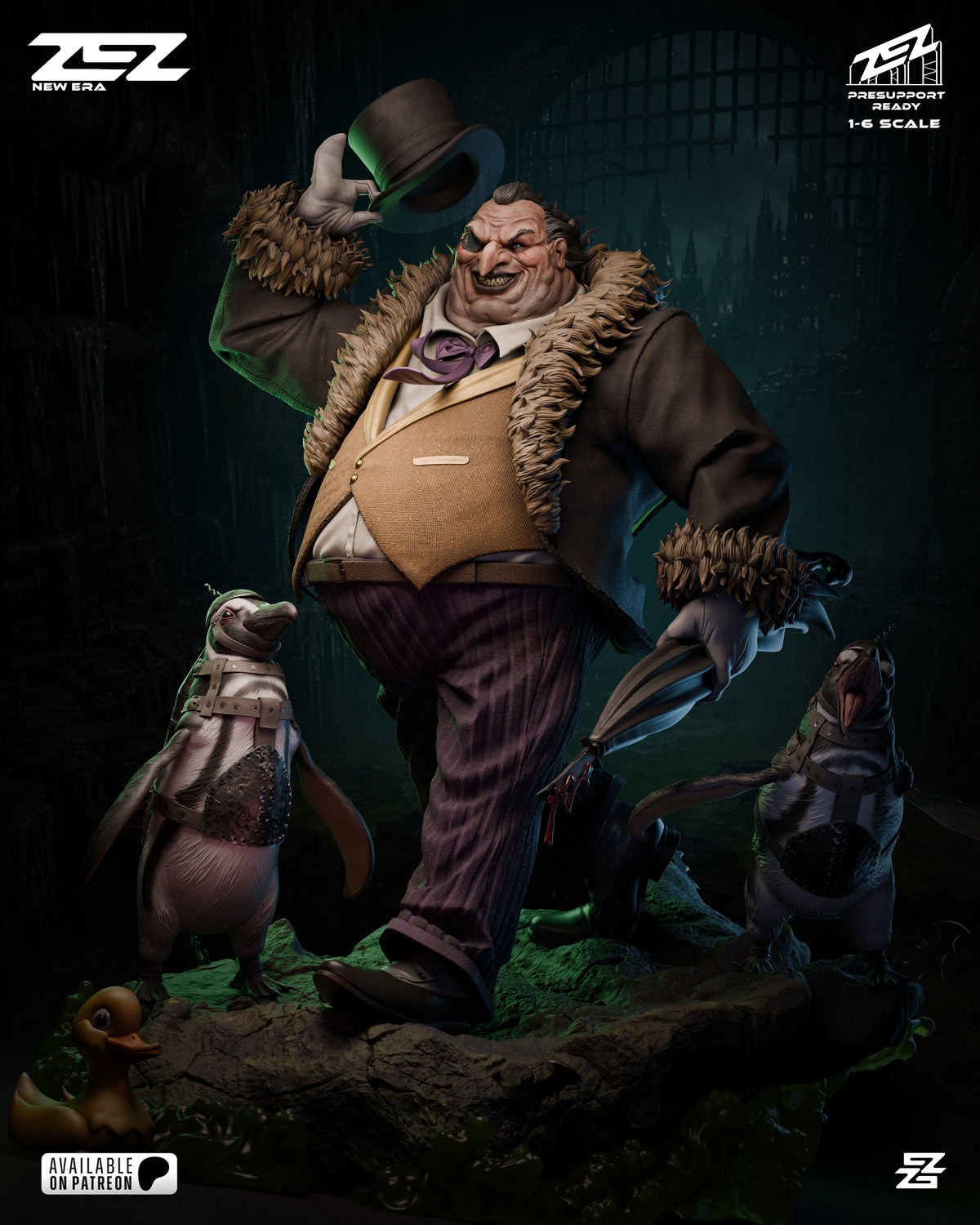 Penguin Statue 3D-Printed Kit