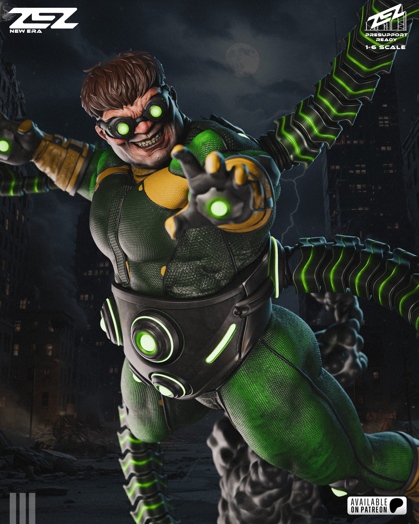 Doc Ock Statue 3D-Printed Kit