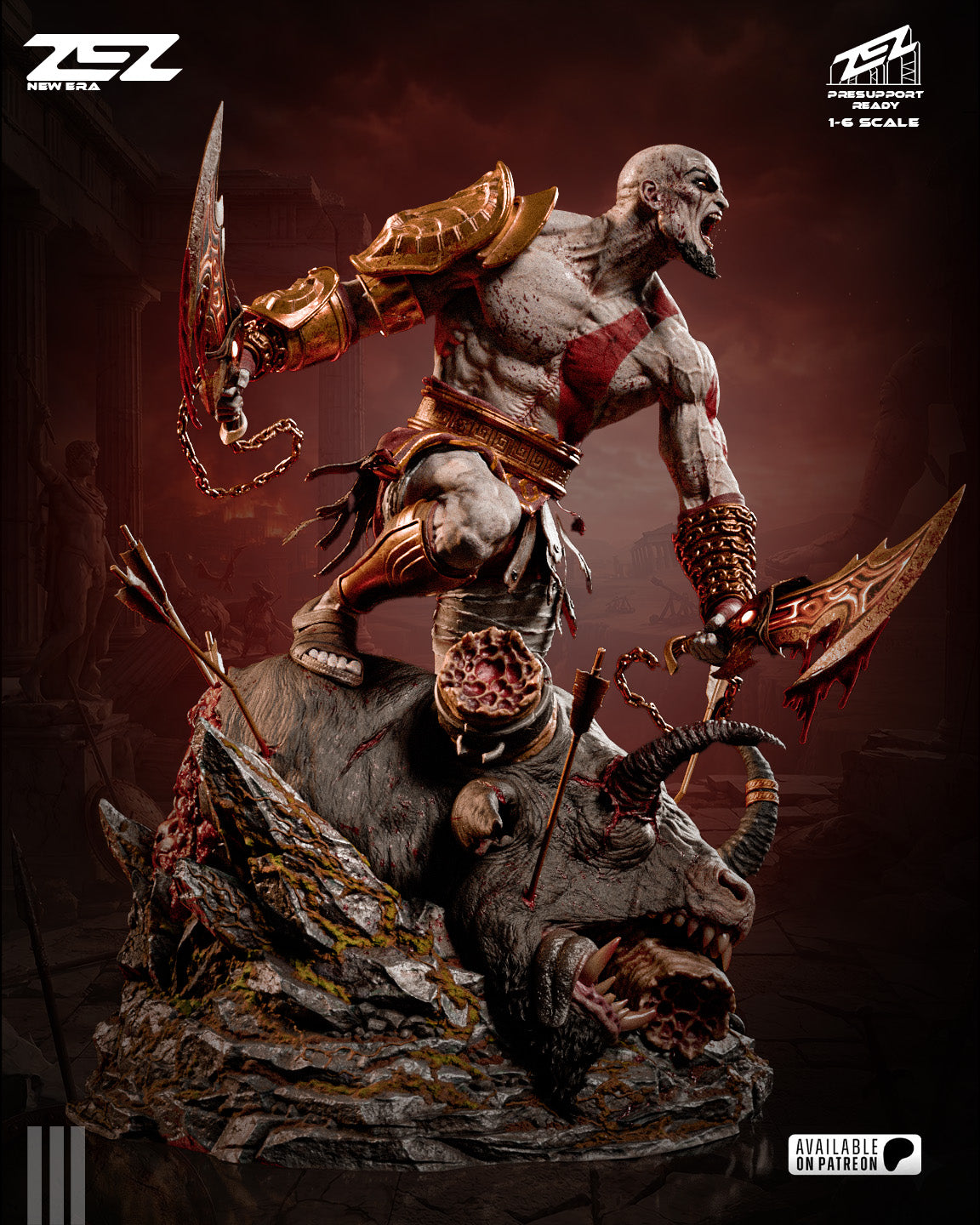 Kratos Statue 3D-Printed Kit