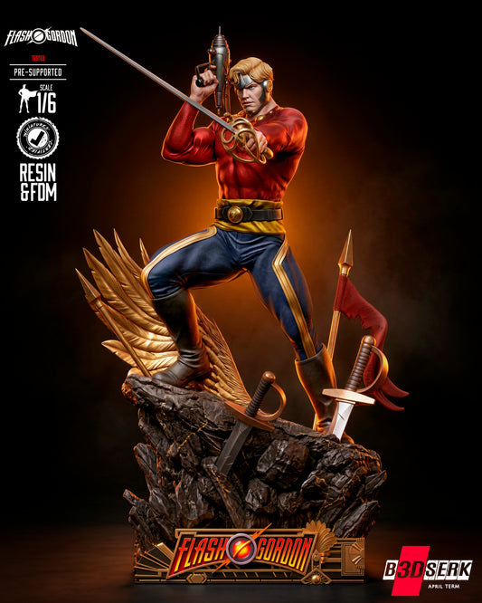 Flash Gordon Statue 3D-Printed Kit