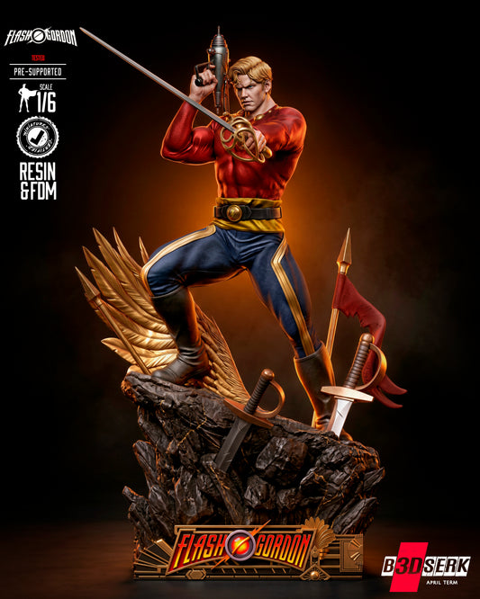 Flash Gordon Statue 3D-Printed Kit