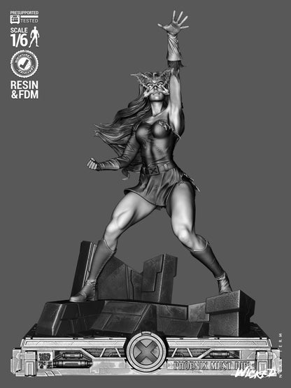 Jean Grey Statue 3D-Printed Kit