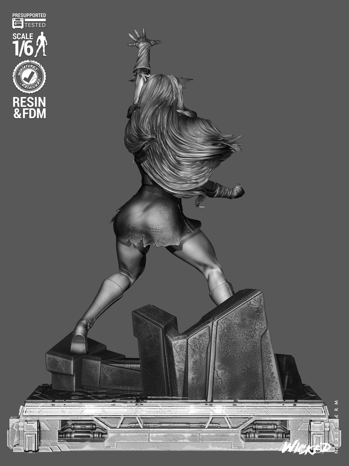 Jean Grey Statue 3D-Printed Kit