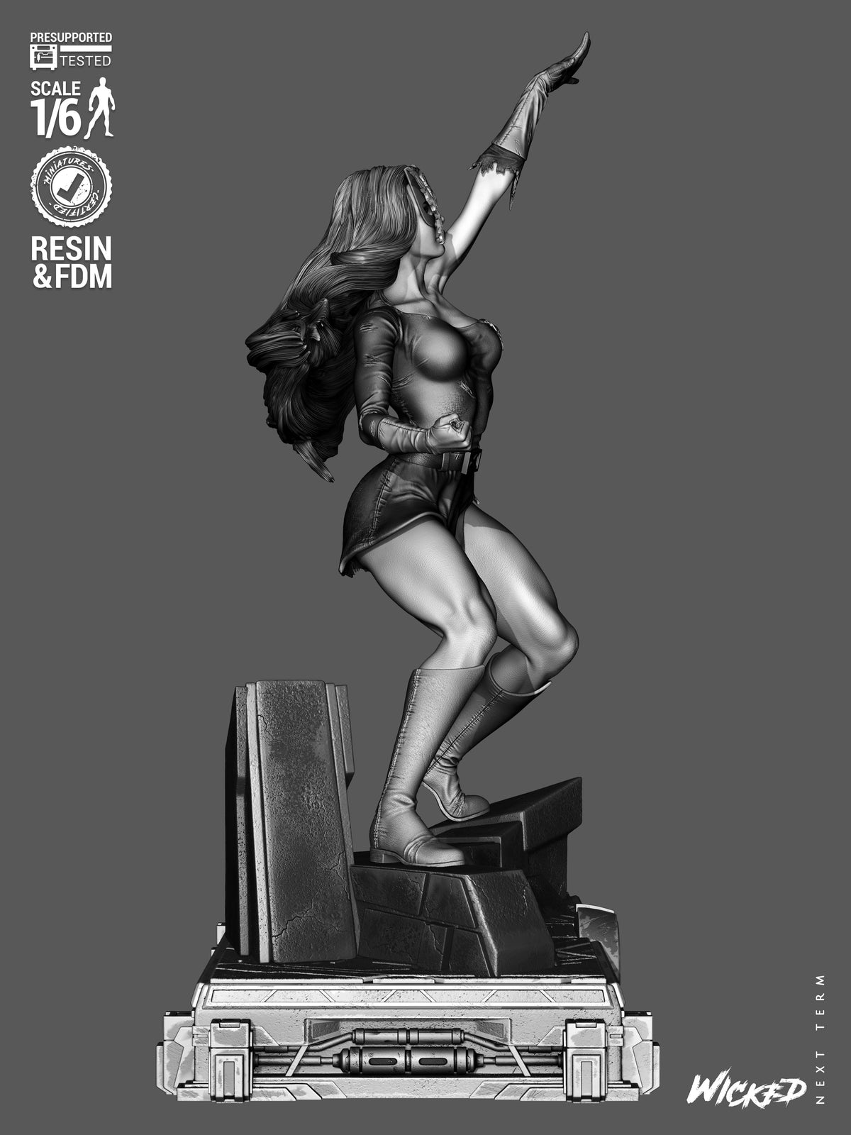 Jean Grey Statue 3D-Printed Kit
