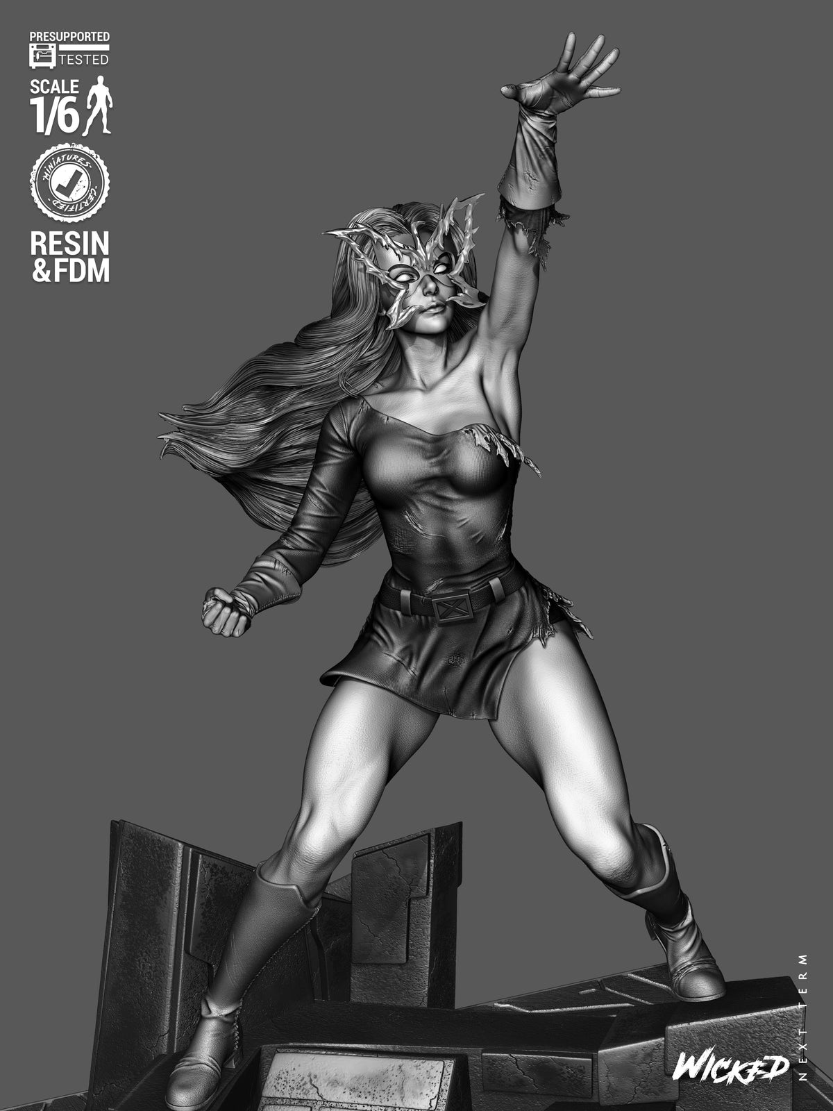 Jean Grey Statue 3D-Printed Kit