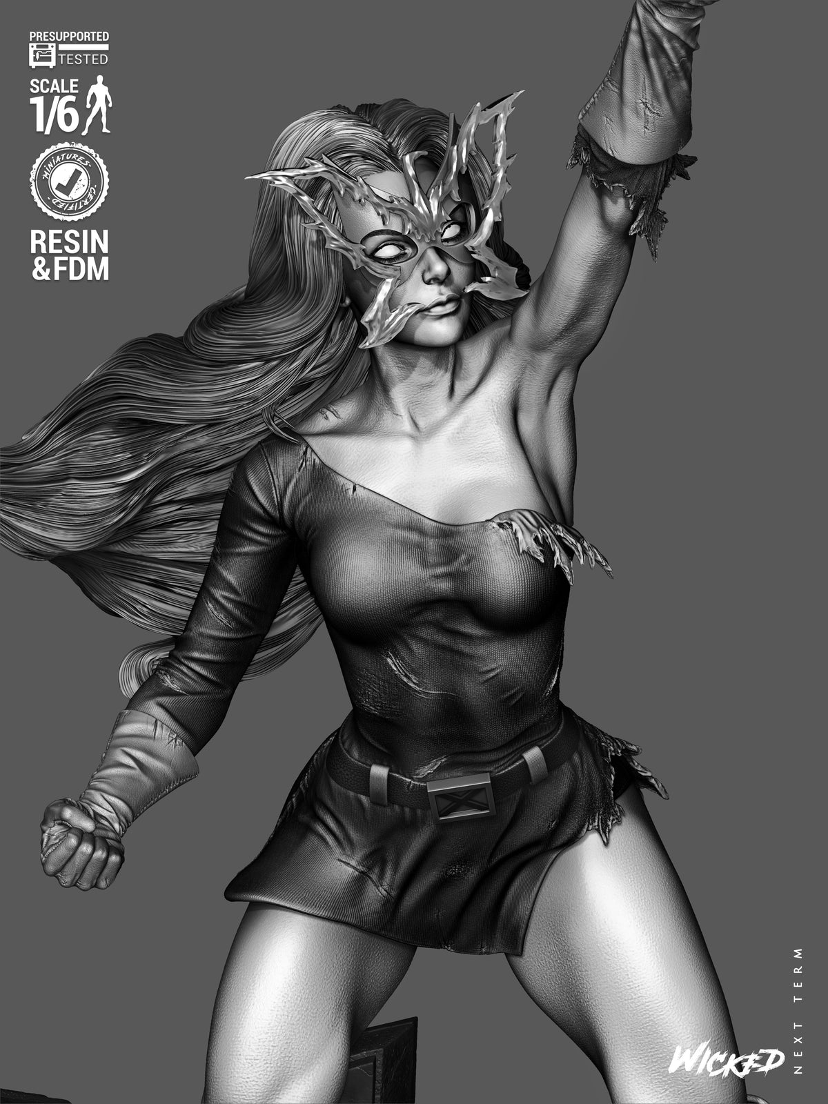Jean Grey Statue 3D-Printed Kit